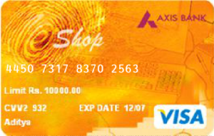 axis bank eshop card